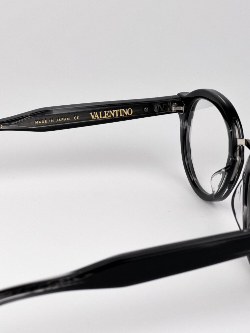 Valentino V-ESSENTIAL-IV VLX-132 B Round Eyeglasses – Black / Grey Transparent - Picture 8 of 9